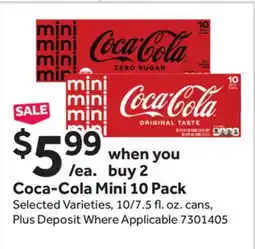 Stop&Shop Coca-Cola Mini 10 Pack offer