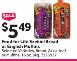 Stop&Shop Food for Life Ezekiel Bread or English Muffi ns offer
