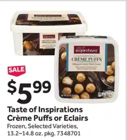 Stop&Shop Taste of Inspirations Crème Puffs or Eclairs offer