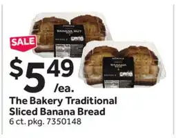 Stop&Shop The Bakery Traditional Sliced Banana Bread offer