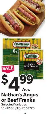 Stop&Shop Nathan's Angus or Beef Franks offer
