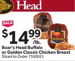 Stop&Shop Boar's Head Buffalo or Golden Classic Chicken Breast offer