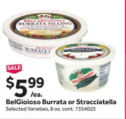 Stop&Shop BelGioioso Burrata or Stracciatella offer