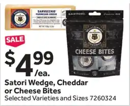 Stop&Shop Satori Wedge, Cheddar or Cheese Bites offer
