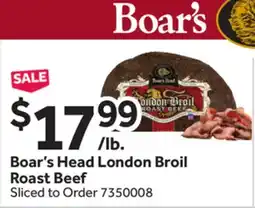 Stop&Shop Boar's Head London Broil Roast Beef offer