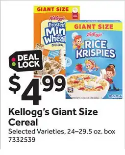 Stop&Shop Kellogg's Giant Size Cereal offer