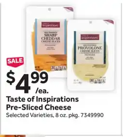 Stop&Shop Taste of Inspirations Pre-Sliced Cheese offer