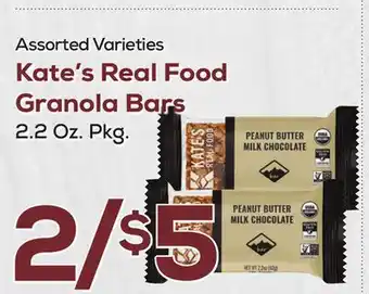 DeCicco & Sons Kate's Real Food Granola Bars offer