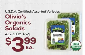 DeCicco & Sons Olivia's Organics Salads offer