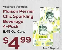 DeCicco & Sons Maison Perrier Chic Sparkling Beverage 4-Pack offer