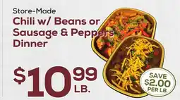DeCicco & Sons Chili w/Beans or Sausage & Peppers Dinner offer