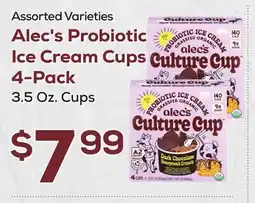 DeCicco & Sons Alec's Probiotic Ice Cream Cups 4-Pack offer