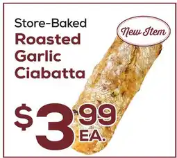 DeCicco & Sons Roasted Garlic Ciabatta offer