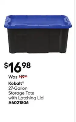 Lowe's 27-Gallon Storage Tote with Latching Lid offer