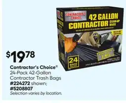 Lowe's 24-Pack 42-Gallon Contractor Trash Bags offer