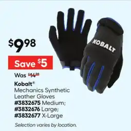 Lowe's Mechanics Synthetic Leather Gloves offer