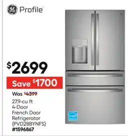 Lowe's 27.9-cu ft 4-Door French Door Refrigerator offer
