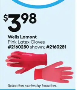 Lowe's Pink Latex Gloves offer