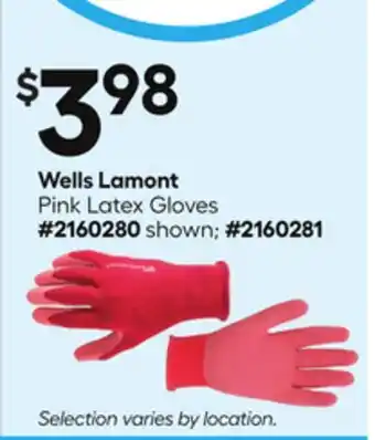Lowe's Pink Latex Gloves offer