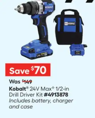 Lowe's 24V MaxC 1/2-in Drill Driver Kit offer