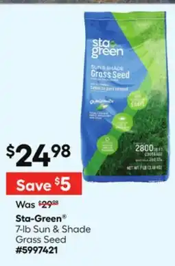 Lowe's 7-lb Sun & Shade Grass Seed offer