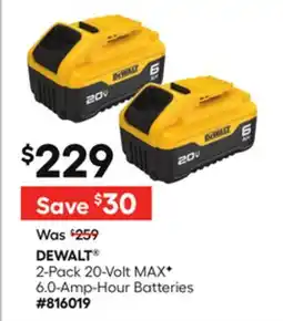 Lowe's 2-Pack 20-Volt MAXF 6.0-Amp-Hour Batteries offer