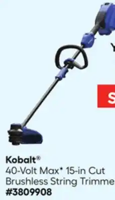 Lowe's 40-Volt MaxV 15-in Cut Brushless String Trimme offer