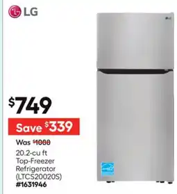 Lowe's 20.2-cu ft Top-Freezer Refrigerator offer