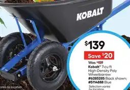 Lowe's 7-cu ft High-Density Poly Wheelbarrow offer