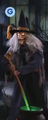 Lowe's Haunted Living 6-ft Freestanding Motion-Activated Talking Lighted Witch Animatronic offer