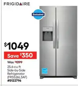 Lowe's 25.6-cu ft Side-by-Side Refrigerator offer