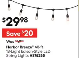 Lowe's 48-ft 18-Light Edison-Style LED String Lights offer