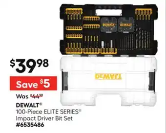 Lowe's 100-Piece ELITE SERIES Impact Driver Bit Set offer