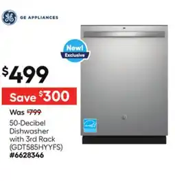 Lowe's GE 50-Decibel Dishwasher with 3rd Rack offer