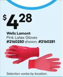 Lowe's Pink Latex Gloves offer