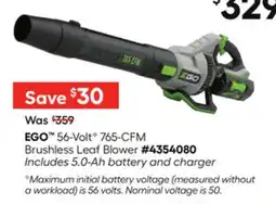 Lowe's 56-Volt⟡ 765-CFM Brushless Leaf Blower offer