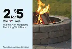 Lowe's 11.2-in x 4-in Flagstone Retaining Wall Block offer