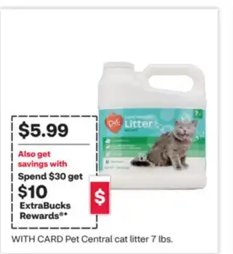 CVS Pet Central cat litter 7 lbs offer