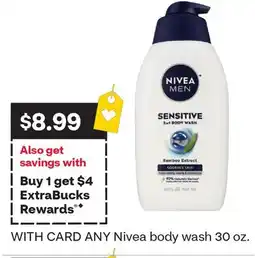 CVS ANY Nivea body wash 30 oz offer