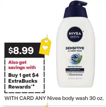 CVS ANY Nivea body wash 30 oz offer