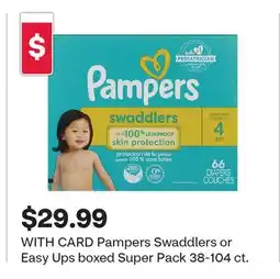 CVS Pampers Swaddlers or Easy Ups boxed Super Pack offer