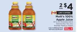 ShopRite Mott's 100% Apple Juice offer