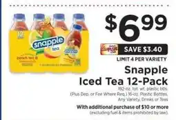 ShopRite Snapple Iced Tea 12-Pack offer