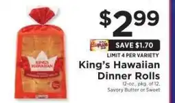 ShopRite King's Hawaiian Dinner Rolls offer