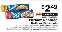 ShopRite Pillsbury Cinnamon Rolls or Crescents offer