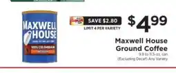 ShopRite Maxwell House Ground Coffee offer