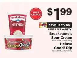 ShopRite Breakstone's Sour Cream & Heluva Good! Dip offer