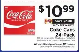ShopRite Coke Cans 24-Pack offer