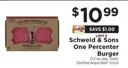 ShopRite Schweid & Sons One Percenter Burger offer