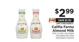 ShopRite Califia Farms Almond Milk offer